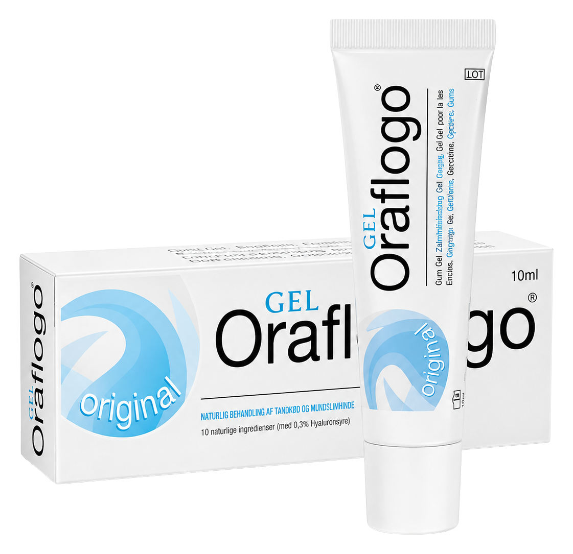 Oraflogo Gel oral healing gel tube and carton